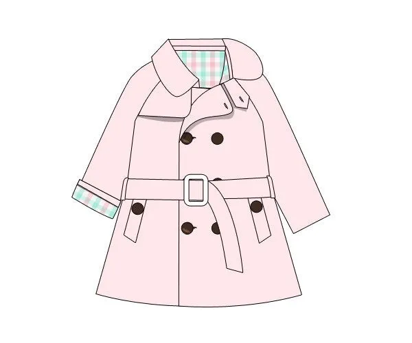 Light Pink Khaki Girl Peacoat