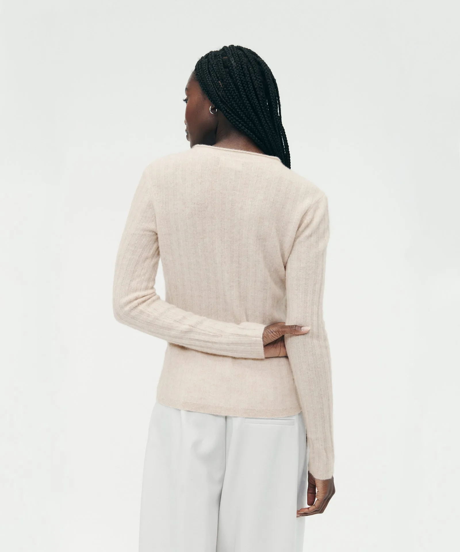 Lightweight Cashmere Ribbed Sweater