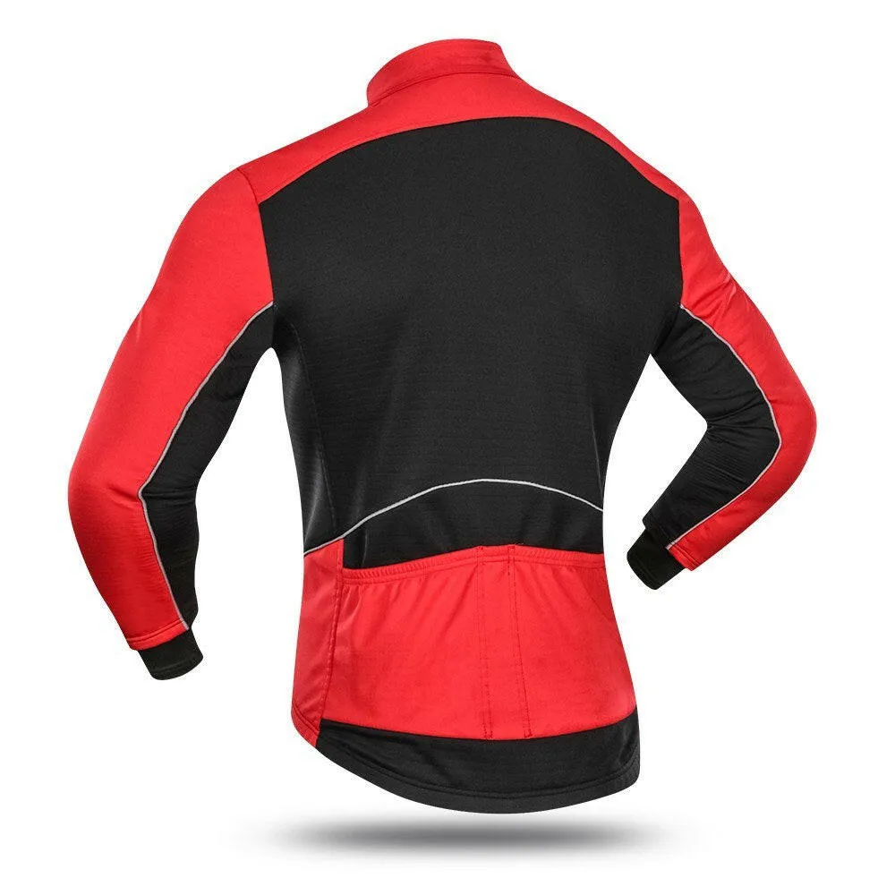 Lixada Winter Thermal Polar Fleece Men's Windproof Cycling Jacket