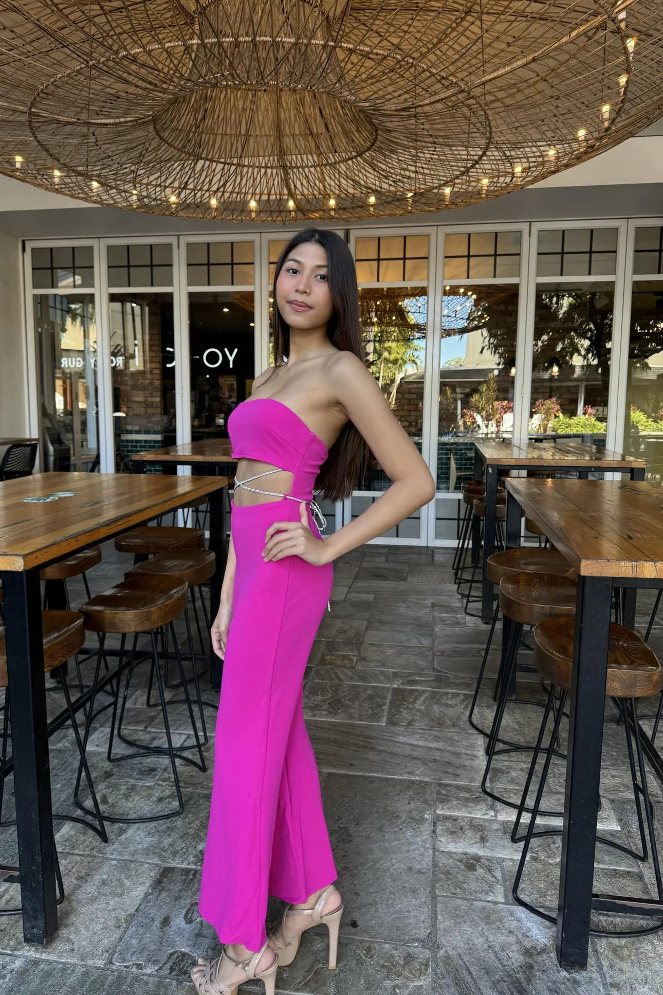 Makayla Jumpsuit - Fuchsia Pink