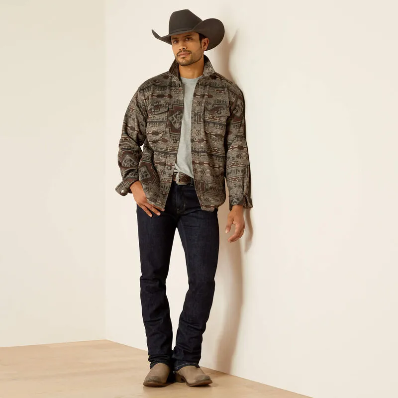 Men's Caldwell Printed Shirt Jacket - Brindle