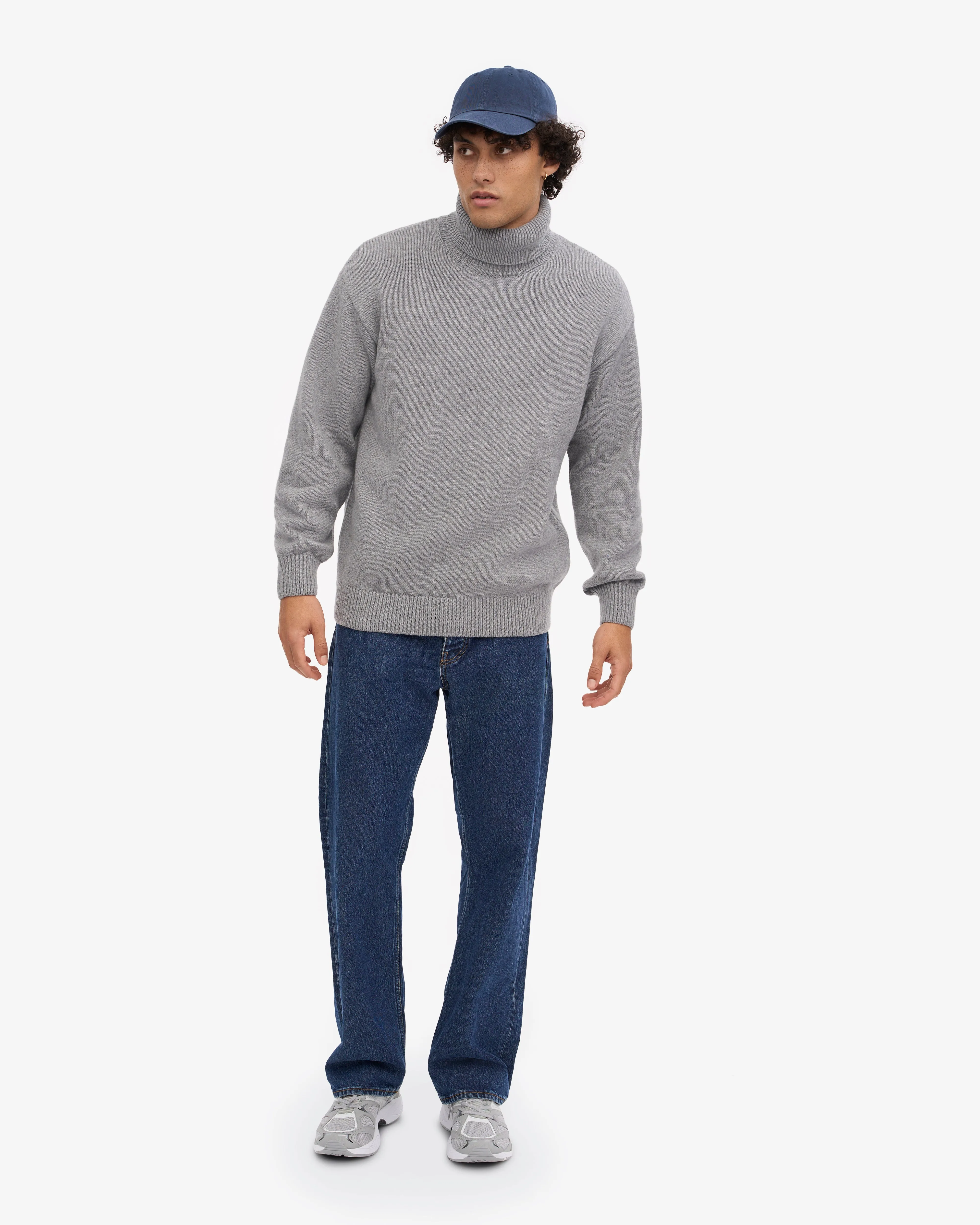 Merino Wool Turtleneck - Heather Grey