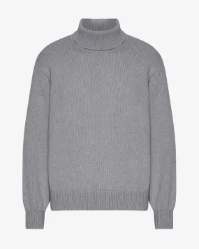 Merino Wool Turtleneck - Heather Grey