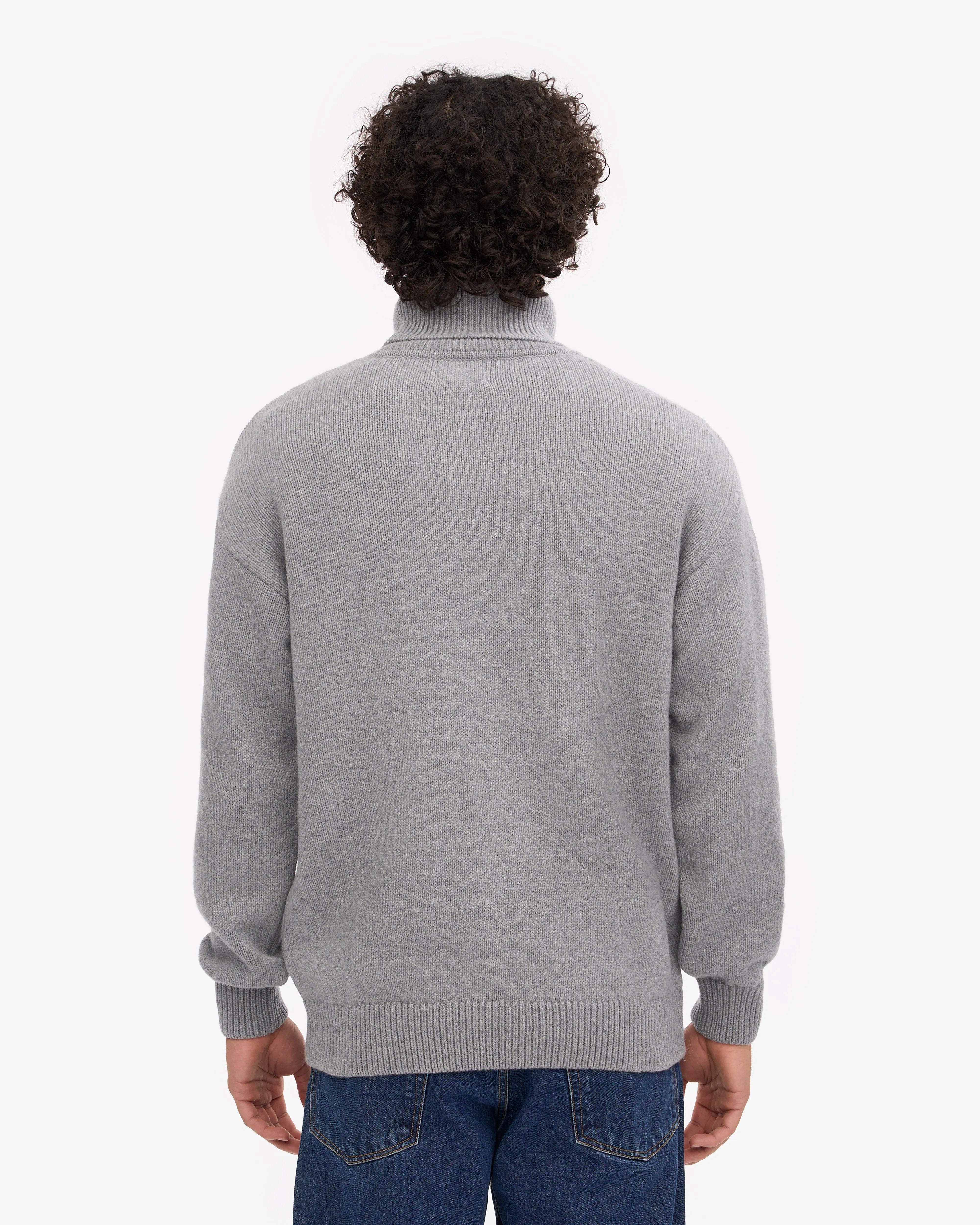 Merino Wool Turtleneck - Heather Grey