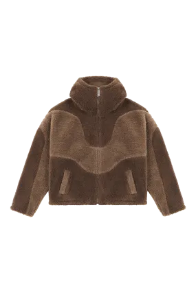 Mud Brown Basic Fleece Jacket