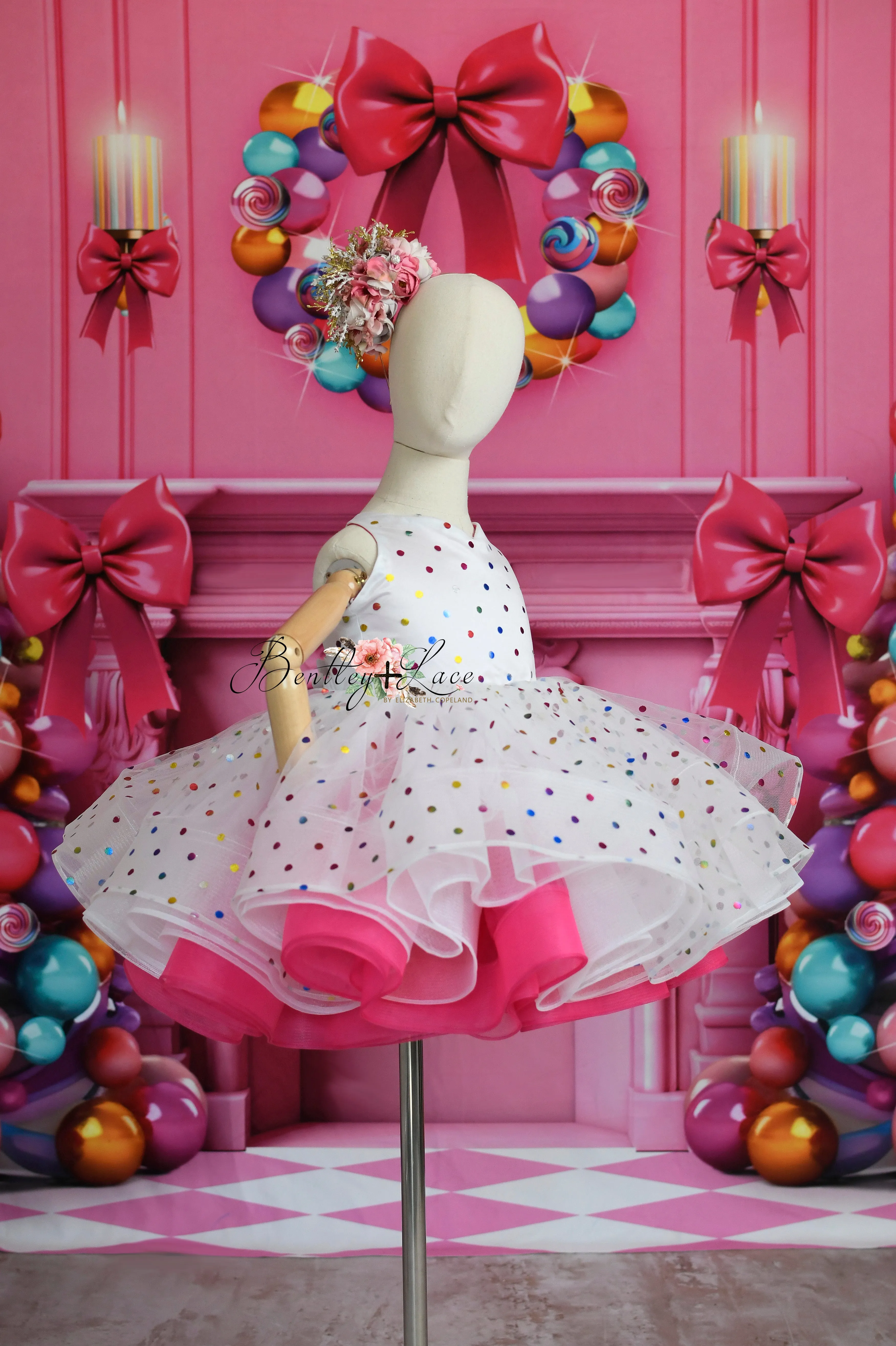 NEW. Exclusive "Party Confetti"-Petal Length Gown ( 4 Year - Petite 5 Year) up to 6 year