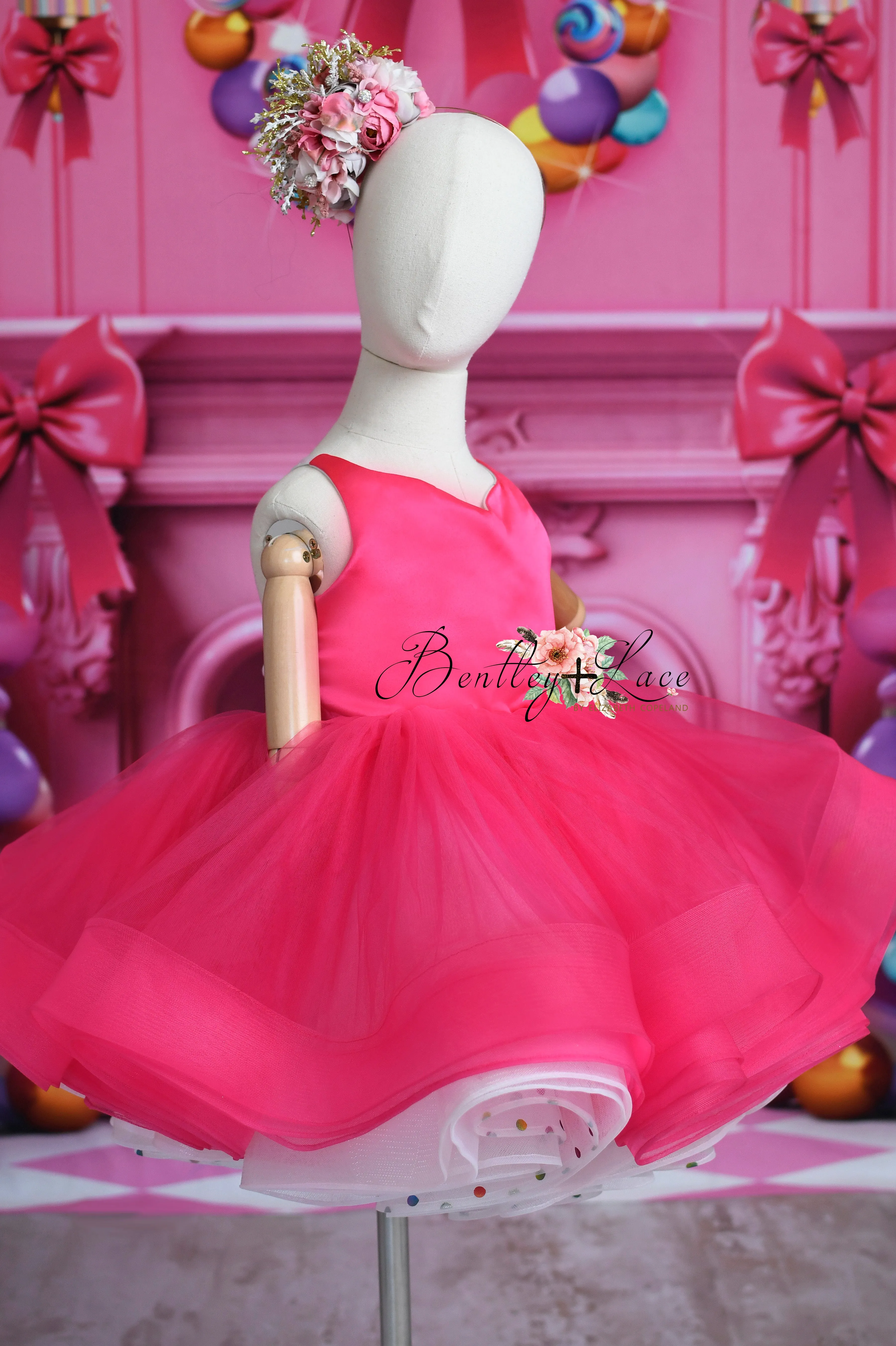 NEW. Exclusive "Party Confetti"-Petal Length Gown ( 4 Year - Petite 5 Year) up to 6 year