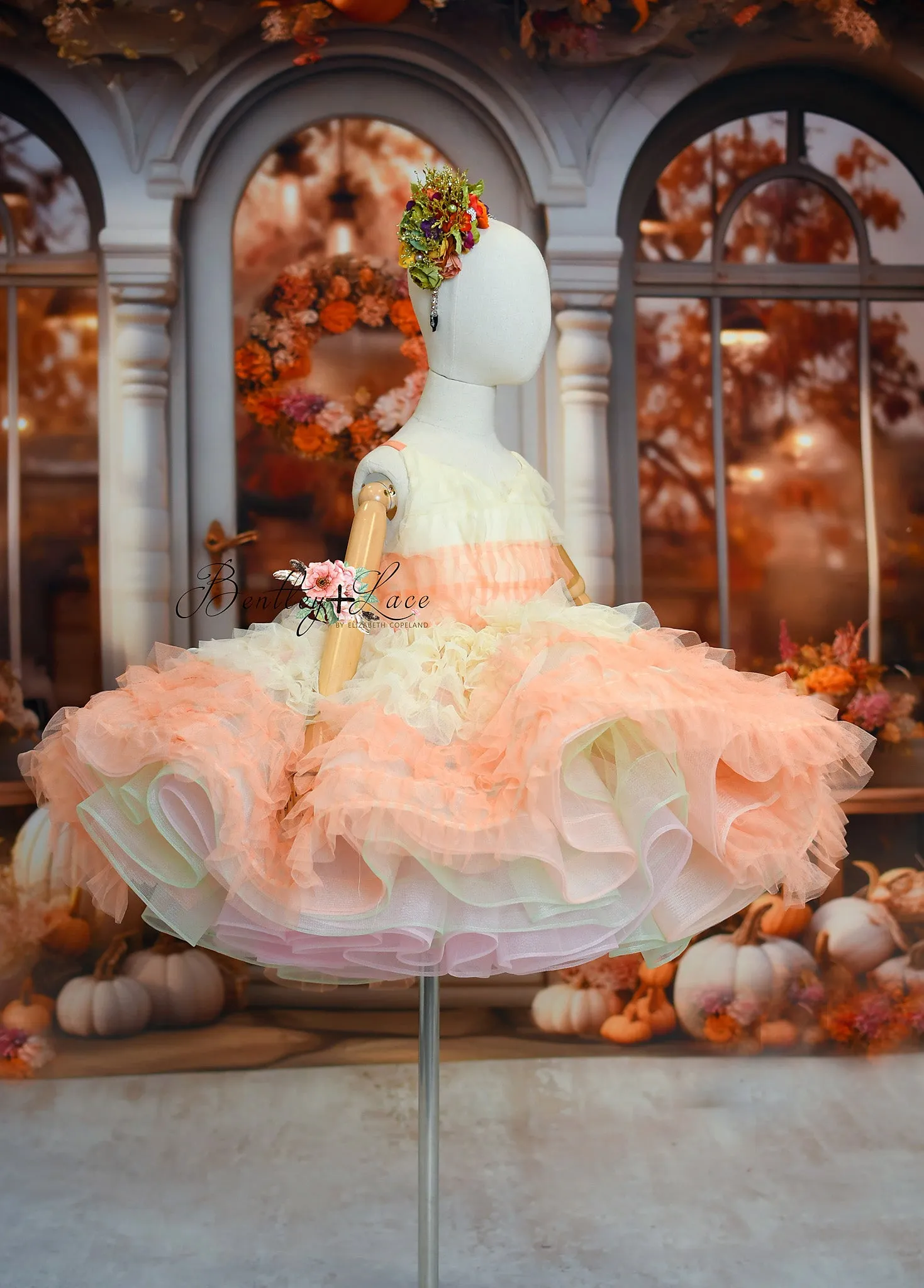 NEW. "Candy Corn Princess" - Petal Length Dress (7 Year-Petite 8Year)