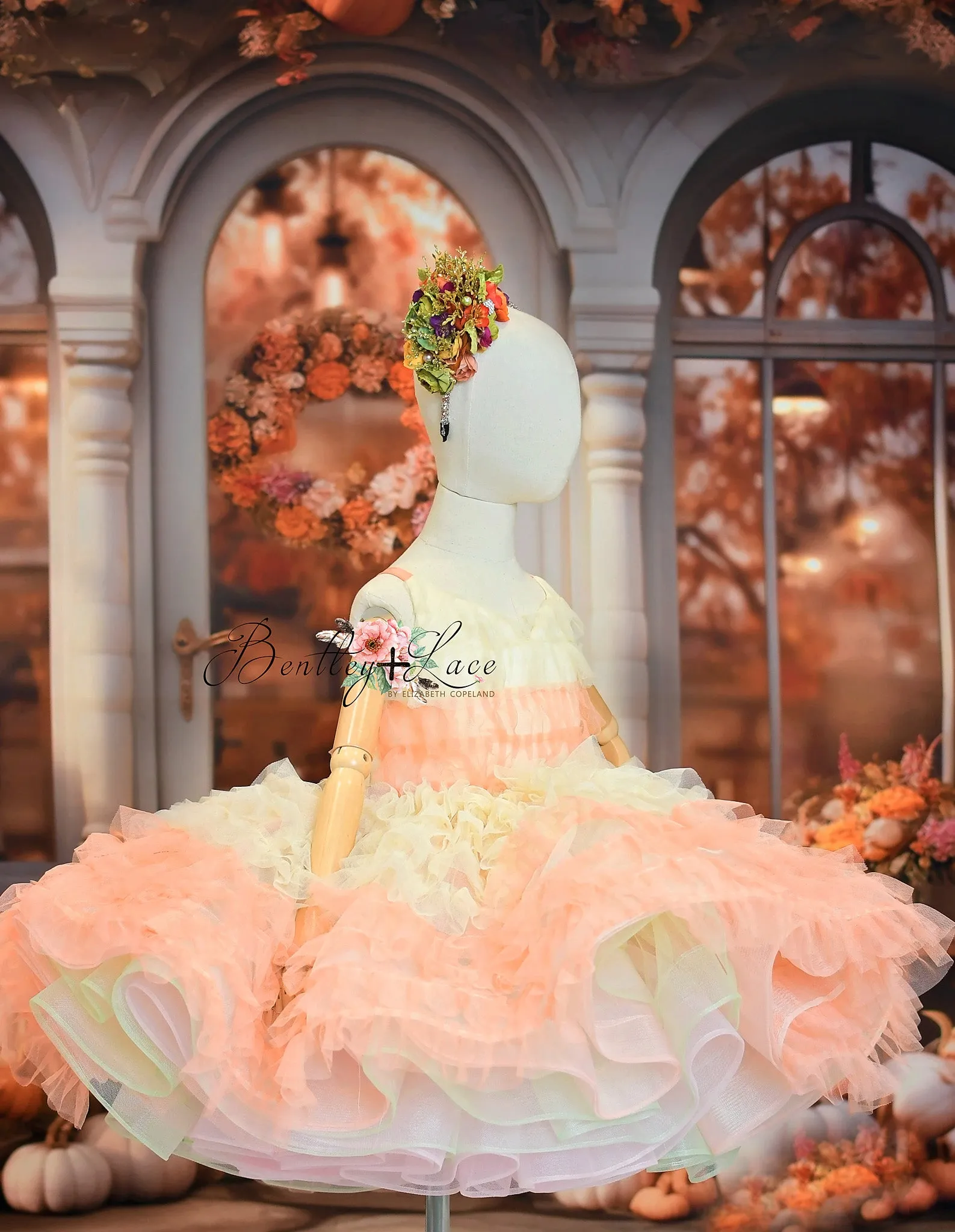 NEW. "Candy Corn Princess" - Petal Length Dress (7 Year-Petite 8Year)