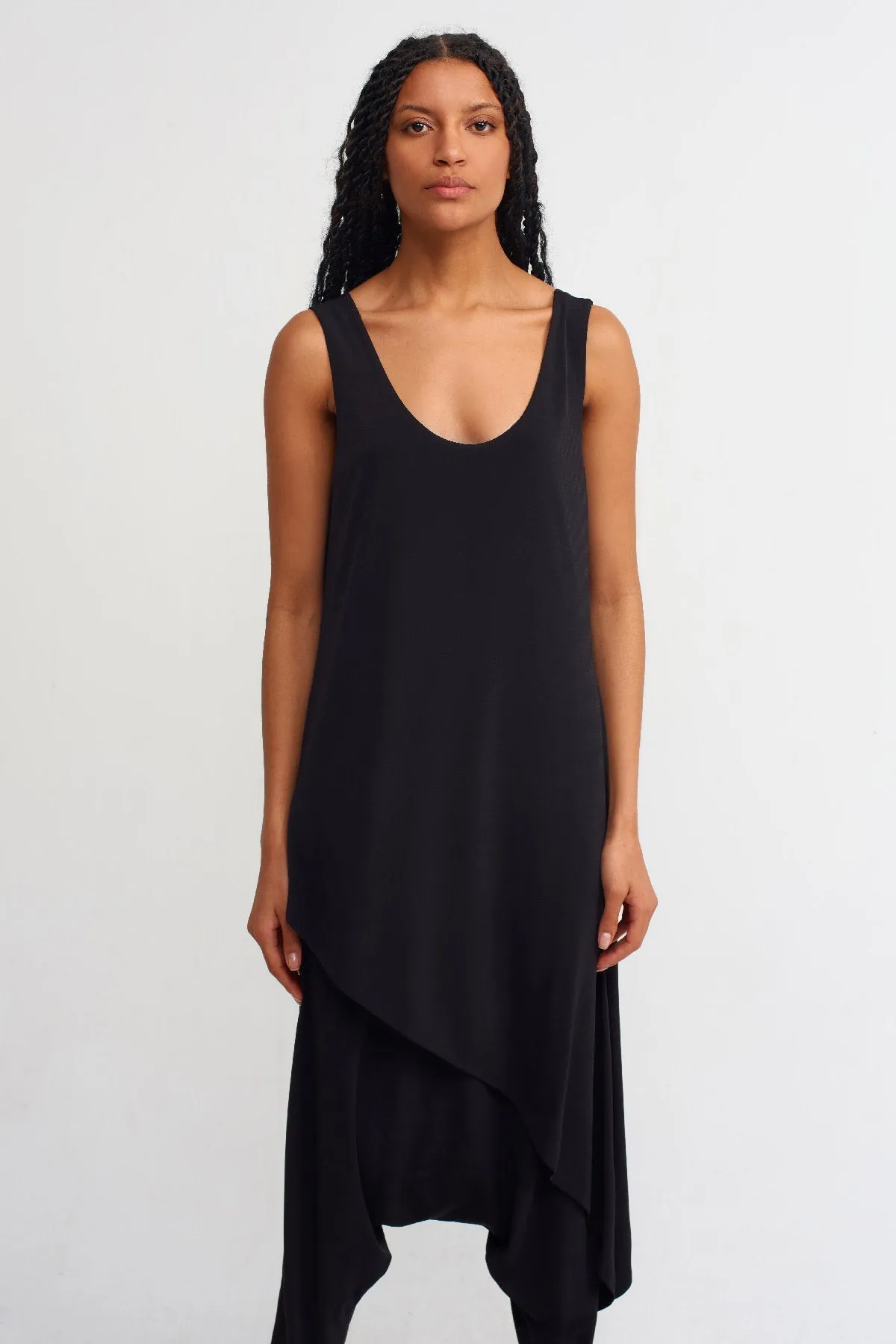 Nu Solid Strap Sleeveless Jumpsuit Black