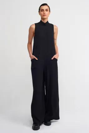 Nu Stylish Jumpsuit With Pockets" Black