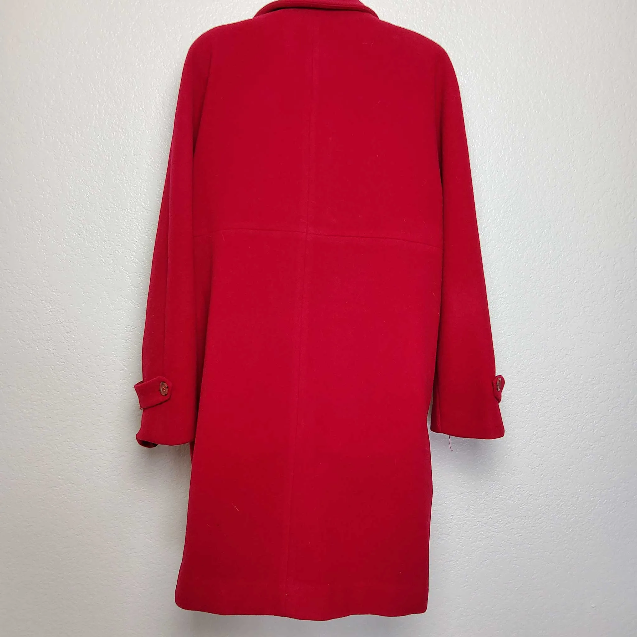 Paradox Red Double-Breasted Missy Style Peacoat, Women's Size 12