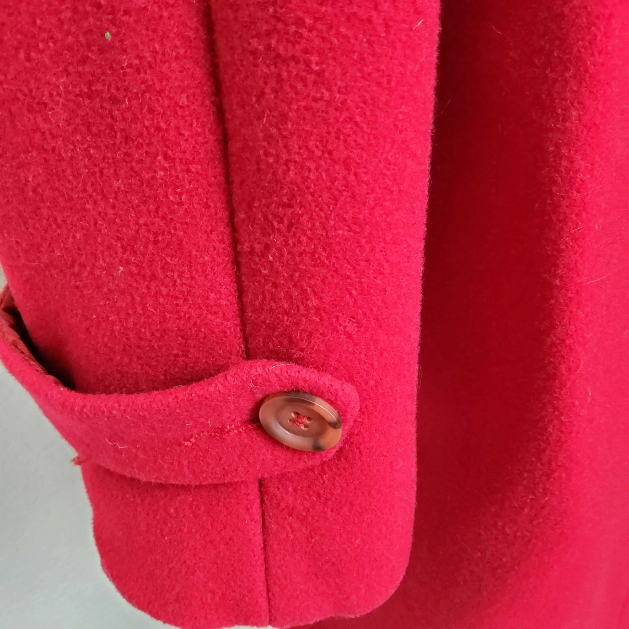 Paradox Red Double-Breasted Missy Style Peacoat, Women's Size 12