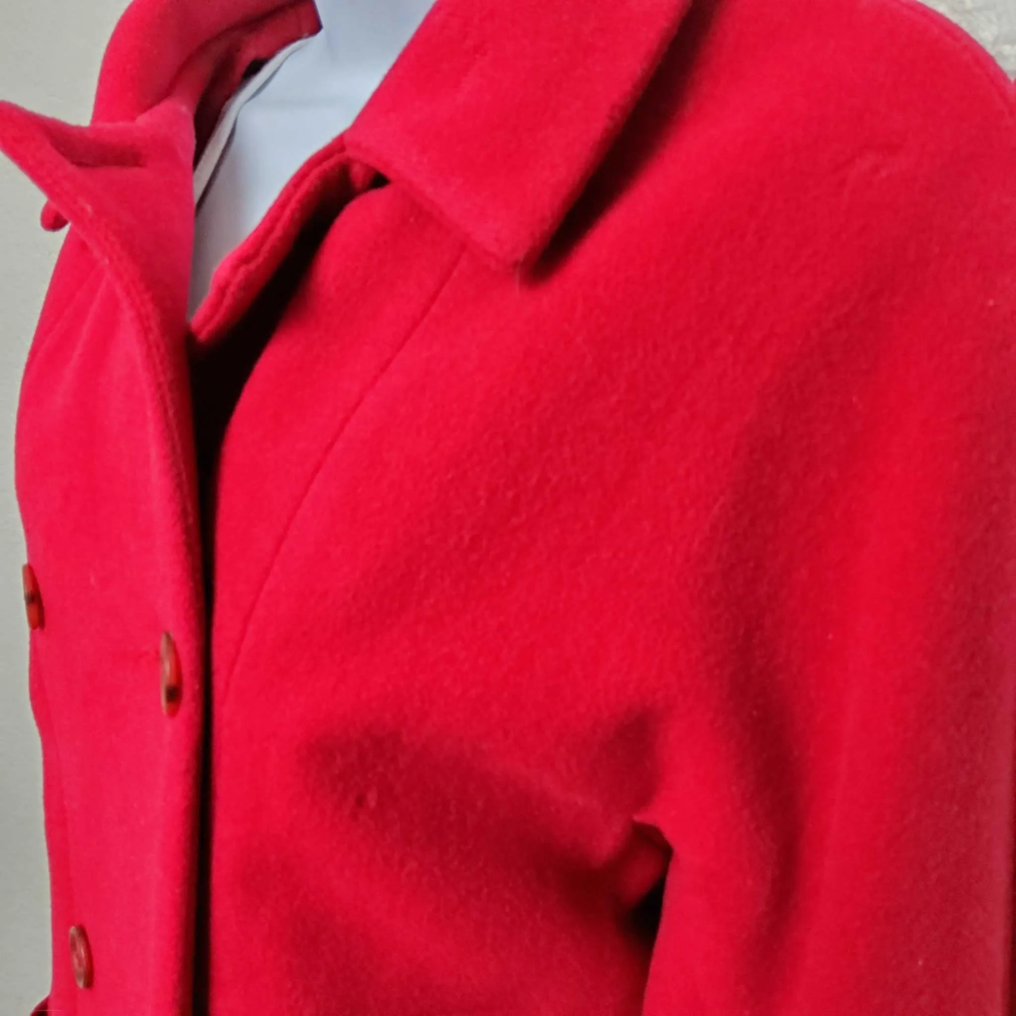 Paradox Red Double-Breasted Missy Style Peacoat, Women's Size 12