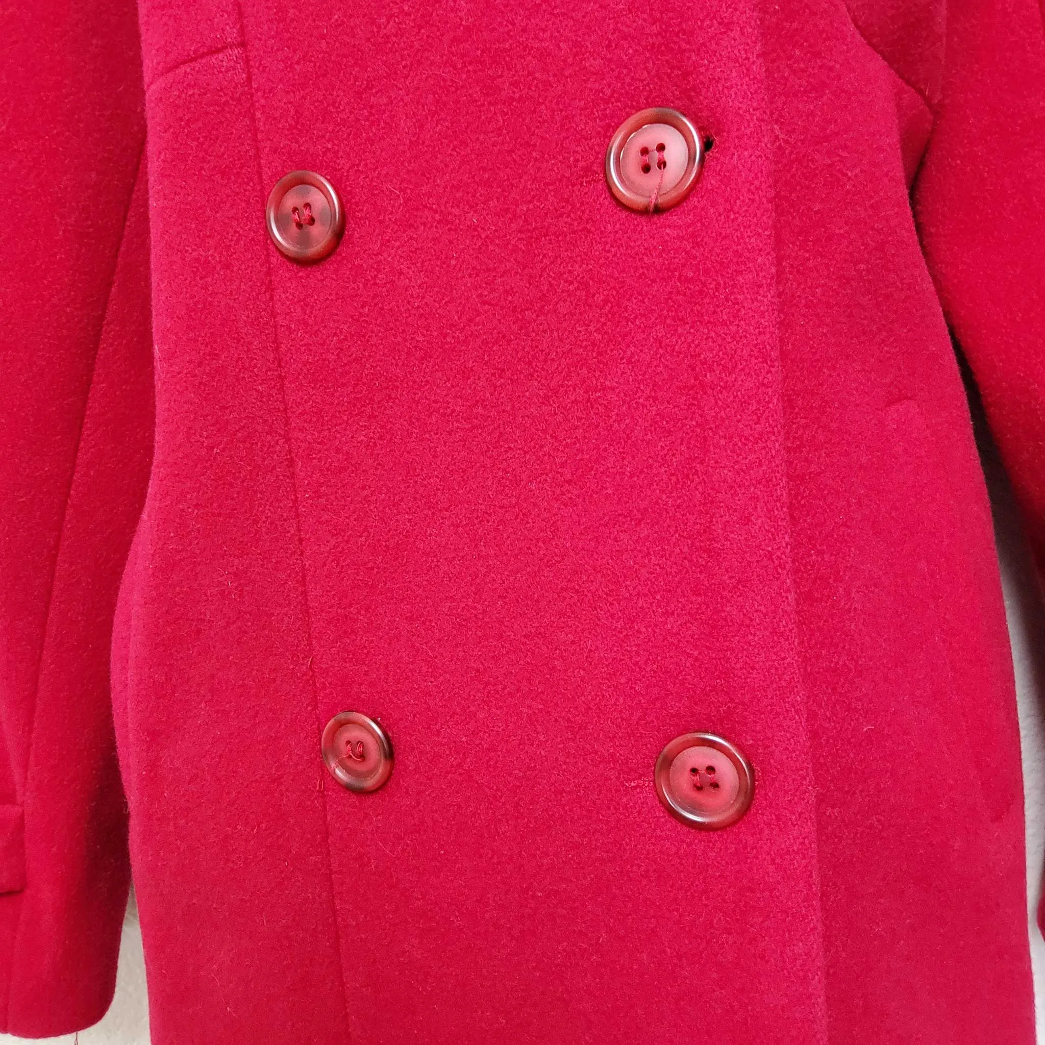 Paradox Red Double-Breasted Missy Style Peacoat, Women's Size 12