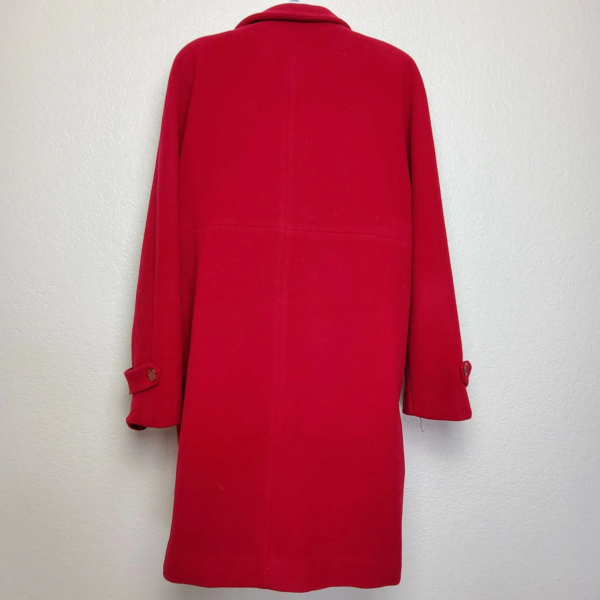 Paradox Red Double-Breasted Missy Style Peacoat, Women's Size 12