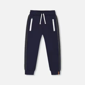 Peacoat Contrast Fleece Pants