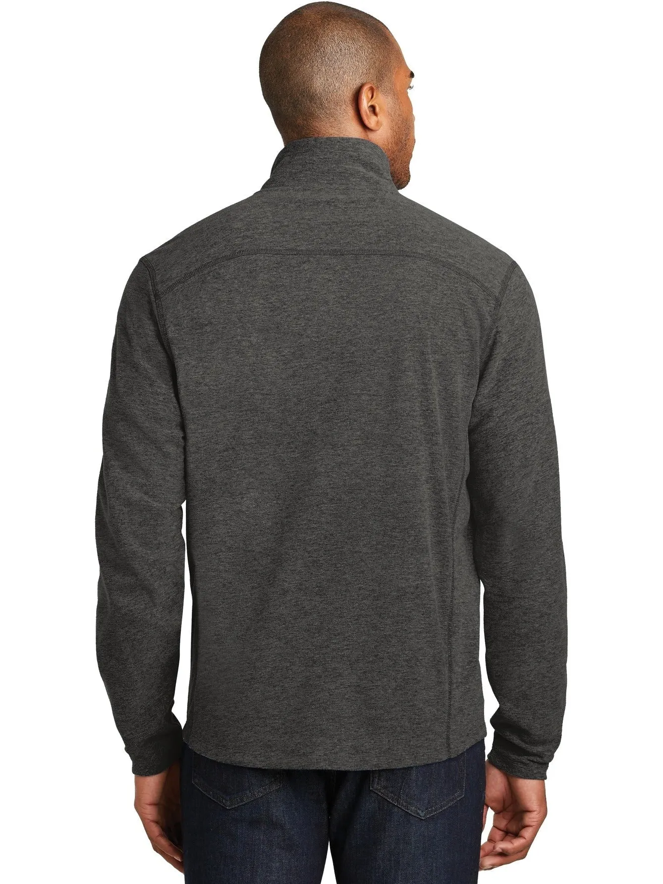 Port Authority Heather Microfleece Full-Zip Jacket