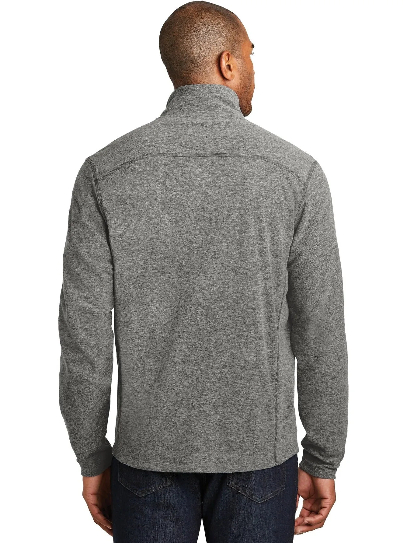 Port Authority Heather Microfleece Full-Zip Jacket