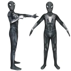 PS4 Spider-Man Spiderman Black Jumpsuit Cosplay Costume