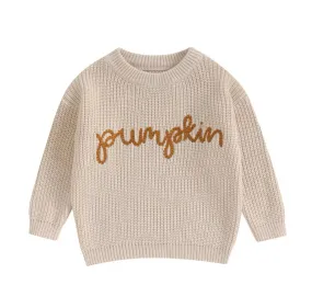 ‘Pumpkin’ Embroidered Children’s Jumpers