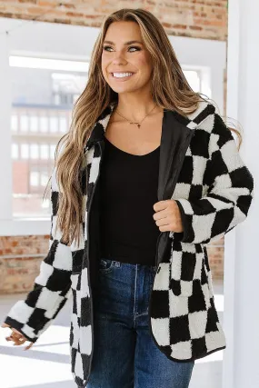 SALE - Gina Checkered Fleece Jacket