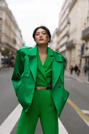 Slammin' Green Trench Coat