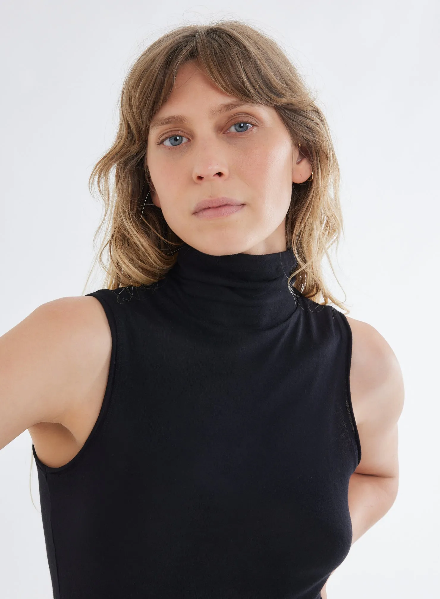 Soft Touch Sleeveless Turtleneck