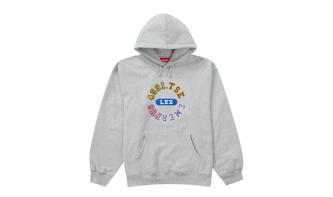 Supreme Reverse Hooded Sweatshirt Heather Grey