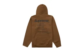 Supreme Worldwide Hooded Sweatshirt Olive Brown