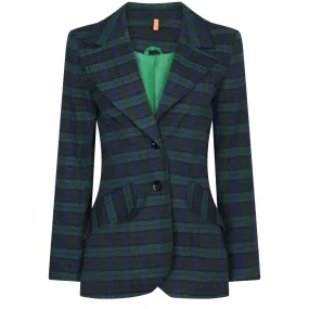 Susan Jacket Blue Tartan