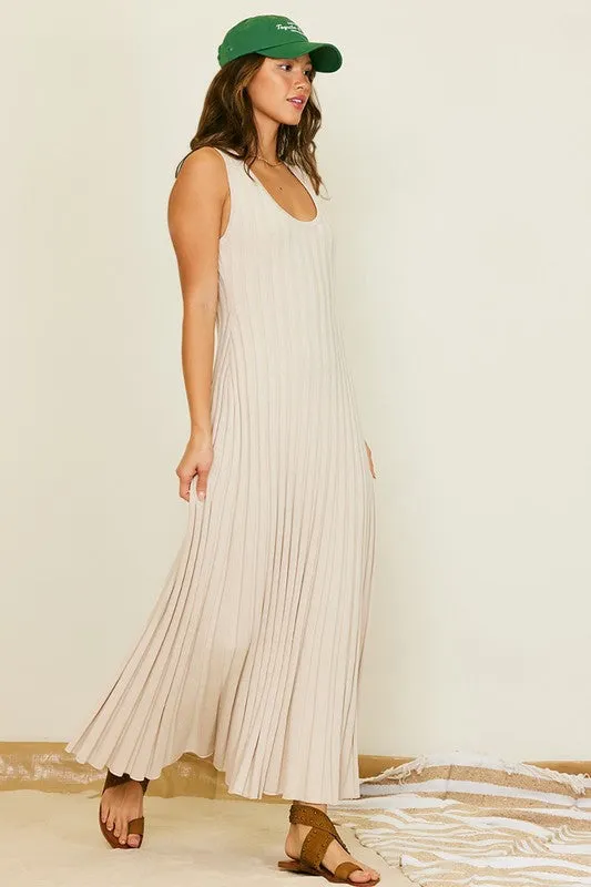 Taupe Knit Maxi Dress