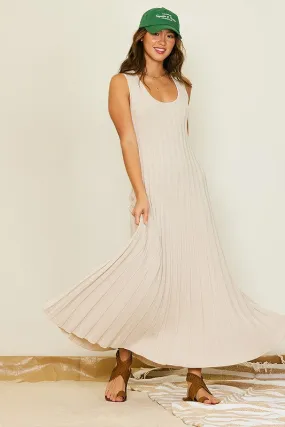 Taupe Knit Maxi Dress