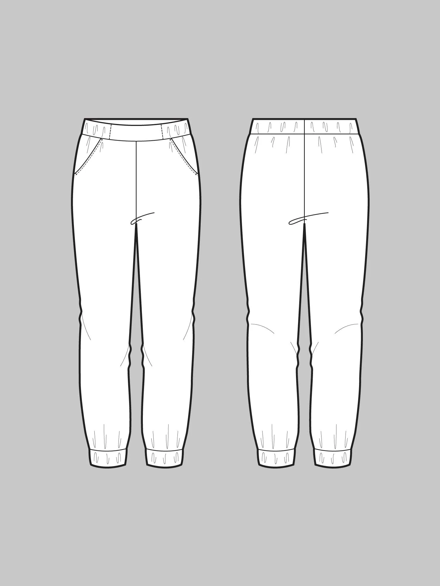 THE ASSEMBLY LINE • Almost Long Trousers Sewing Pattern (XS - L)