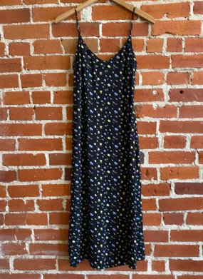 The Reformation Black Print Slip Dress