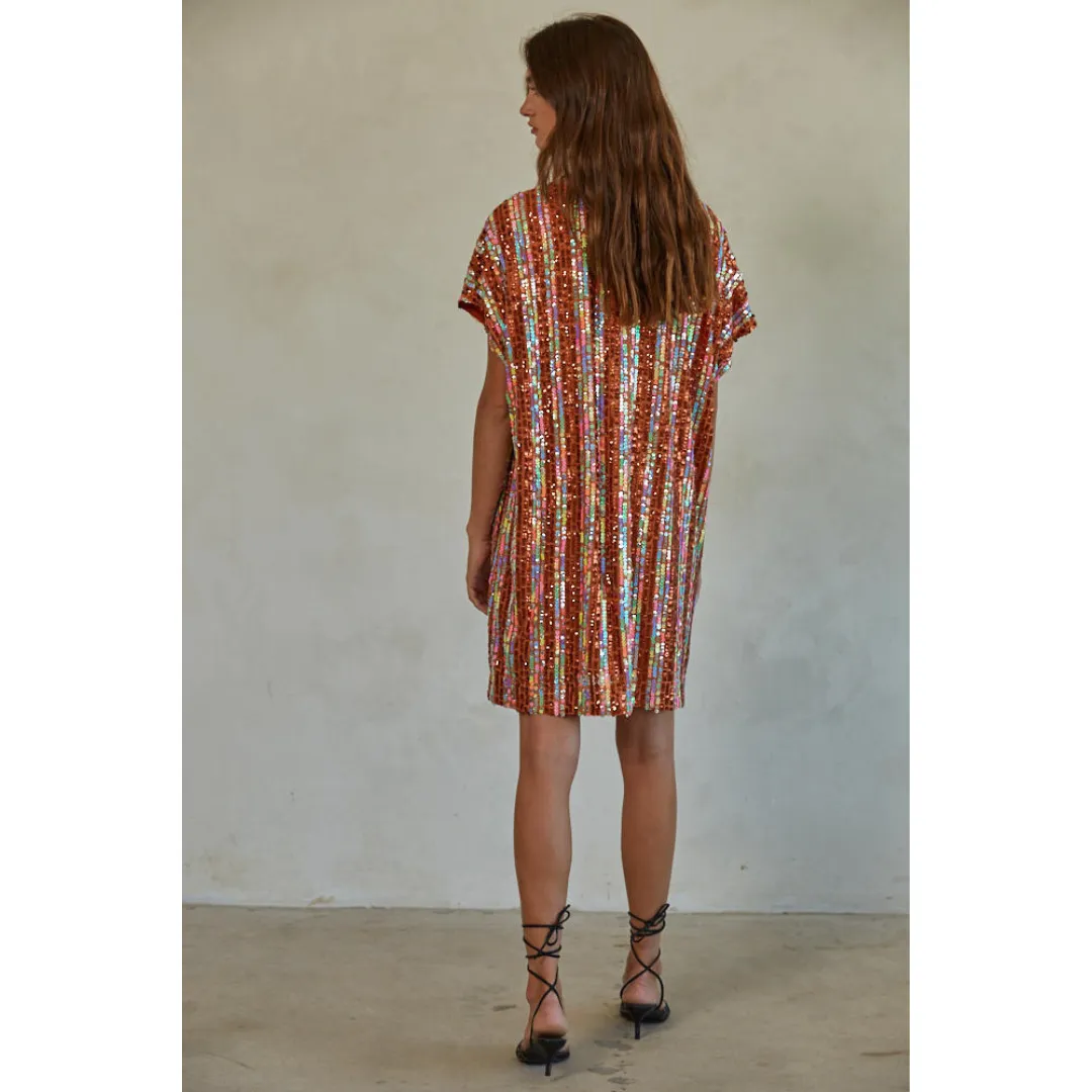 This Moment Dress - Multi Orange