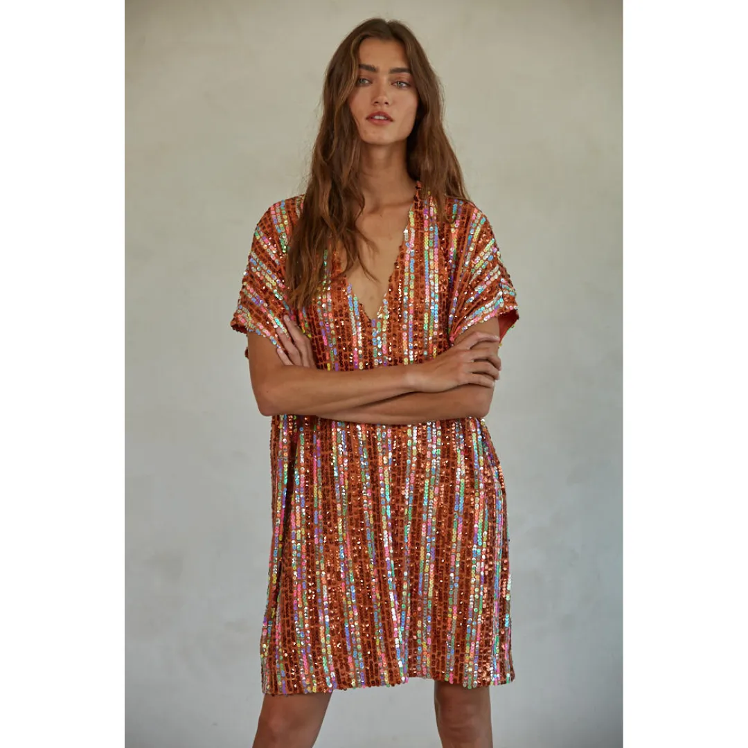 This Moment Dress - Multi Orange