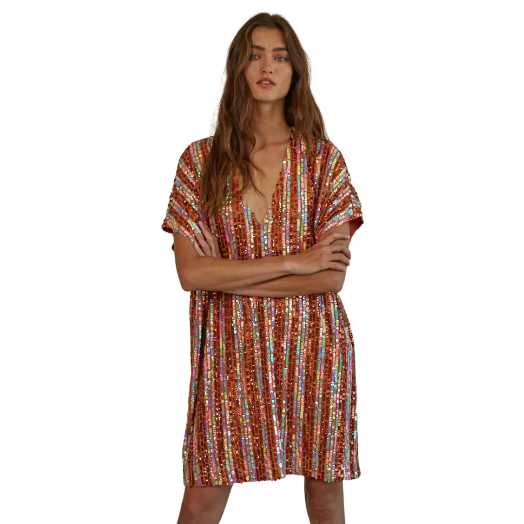 This Moment Dress - Multi Orange