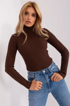 Turtleneck Sweater in Brown Coffee