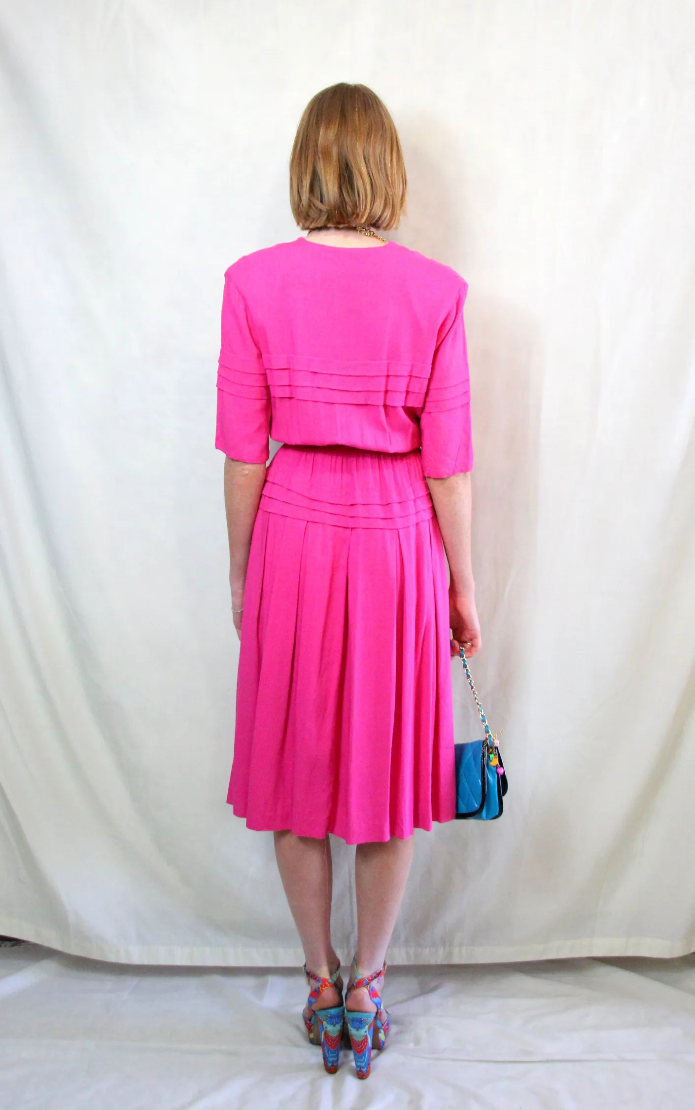 Vintage 1990's Fuchsia Pink Dress