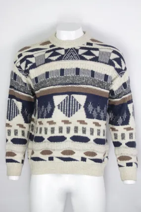 Vintage 80/90s Textural Knitted Sweater - L