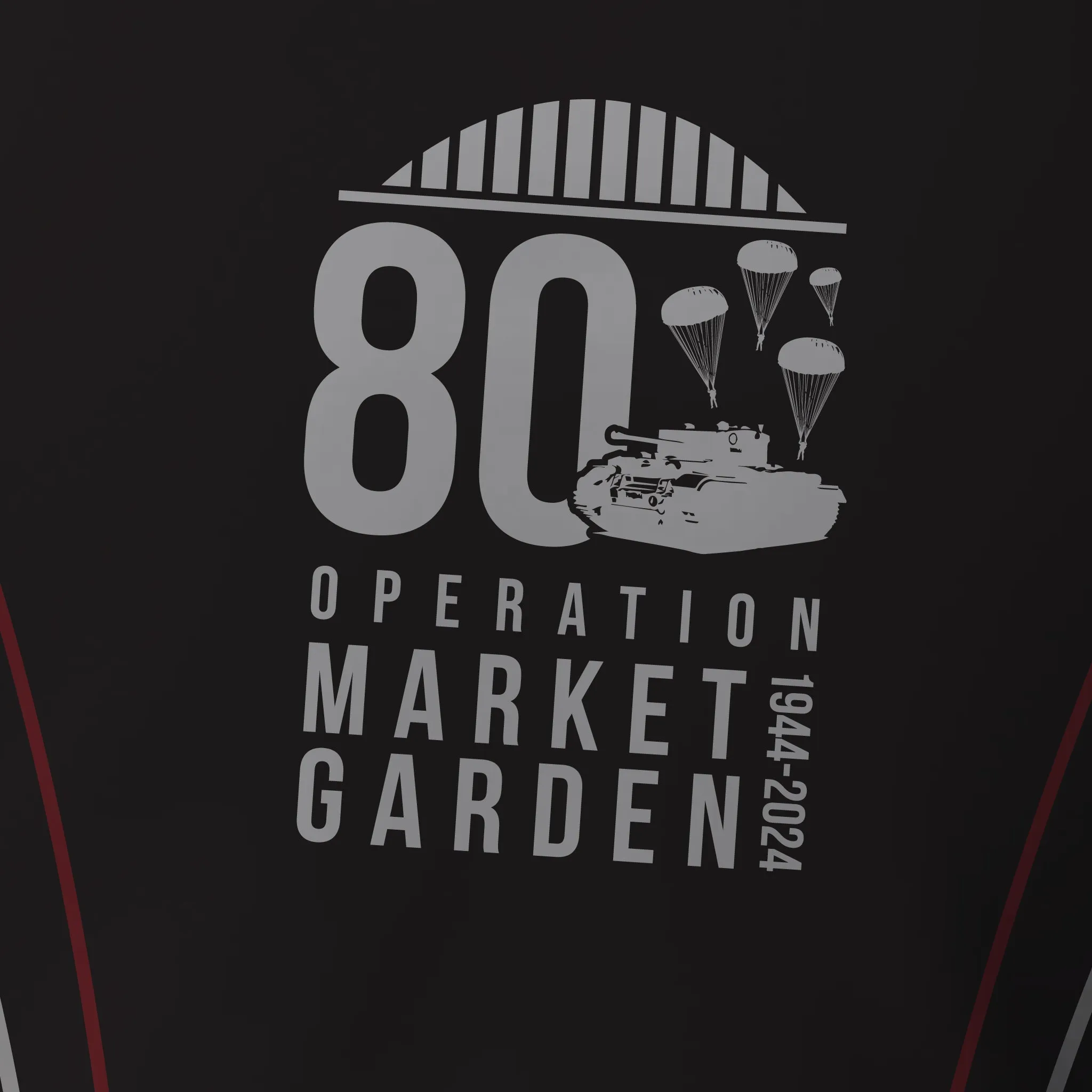 Who Dares Cares - Operation Market Garden 80 - Full Zip Embroidered Hoodie